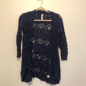 Blue knit Aeropostale cardigan